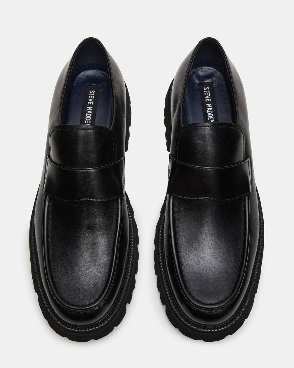 RADKIN Black Leather Slip-On Dress Men's Loafer