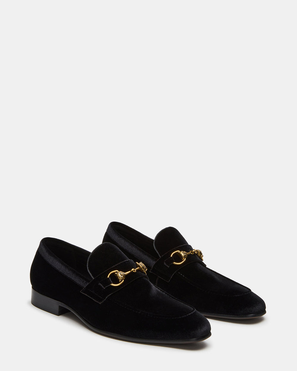 JAKIRO Black Velvet Slip-On Dress Men's Loafer