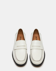 NATAN White Leather Slip-On Dress Men's Loafer