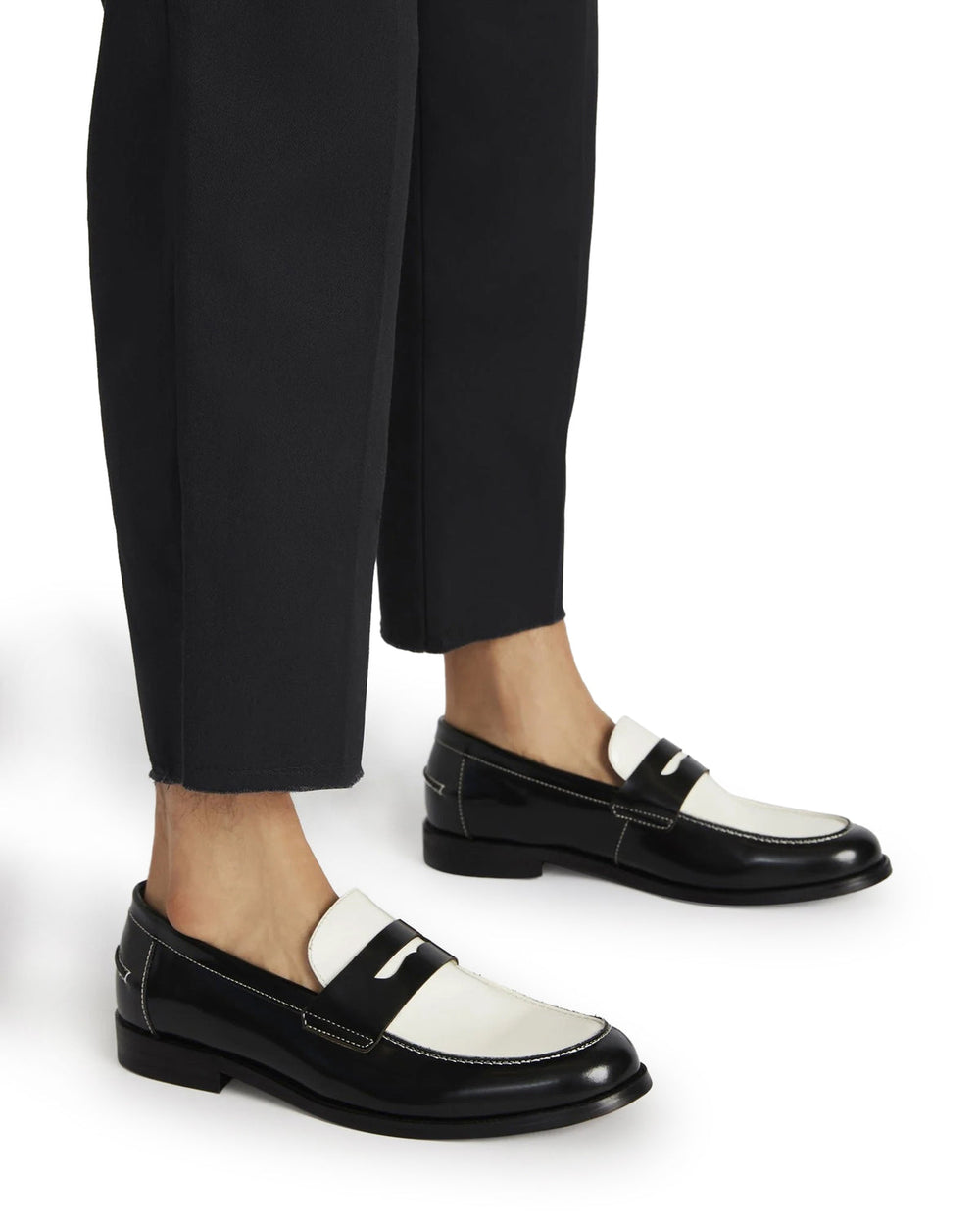 NATAN White Leather Slip-On Dress Men's Loafer