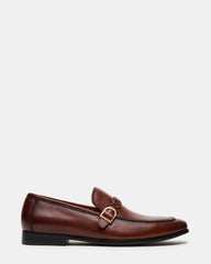 CHAPLIN Tan Leather Woven-Strap Buckle Slip-On Men's Loafer