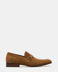 HEROLF Tobacco Suede Square-Toe Slip-On Men's Loafer