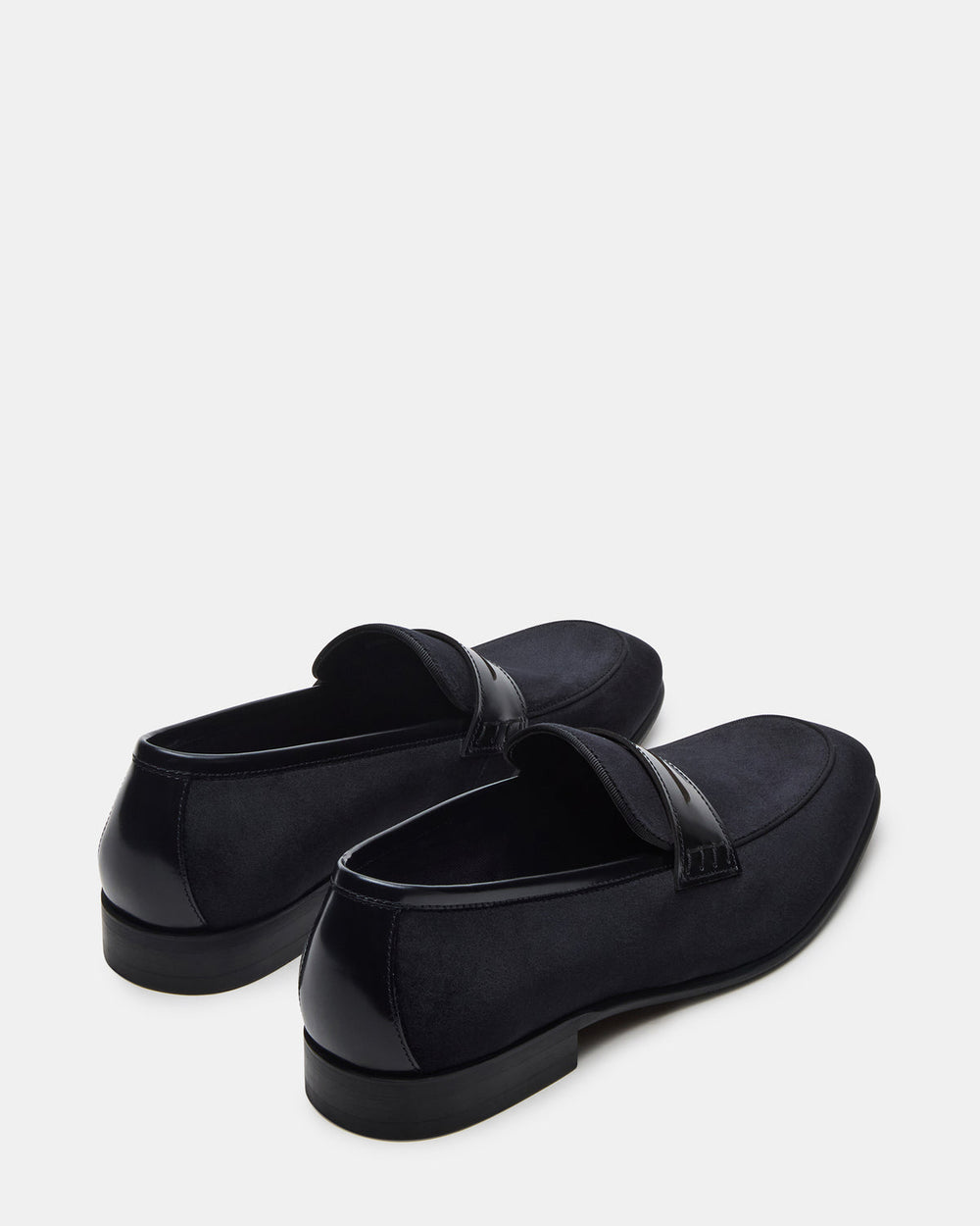 YARDLY Black Velvet Slip-On Men's Dress Loafer