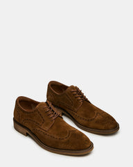 ESTEBAN Cognac Lace-Up Perforated Oxford Men's Dress Shoe