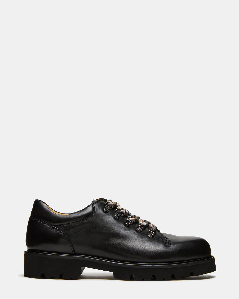 TURBO Black Leather Lace-Up Dress Shoe