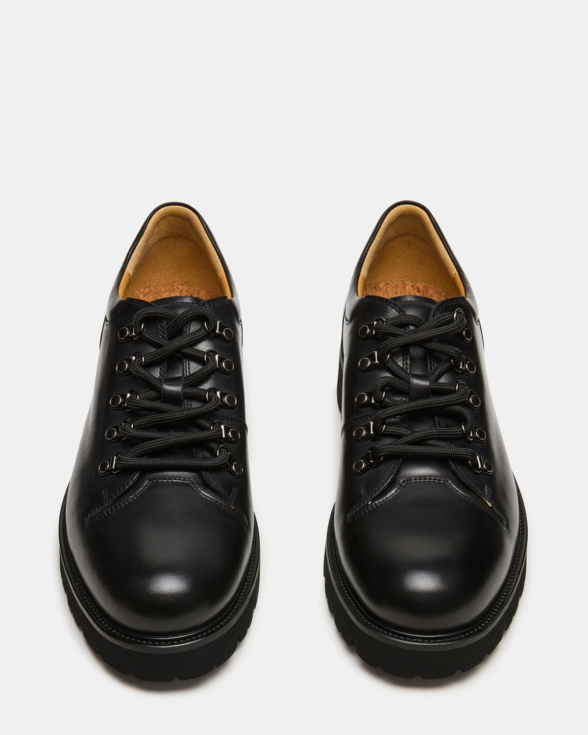 TURBO Black Leather Lace-Up Dress Shoe