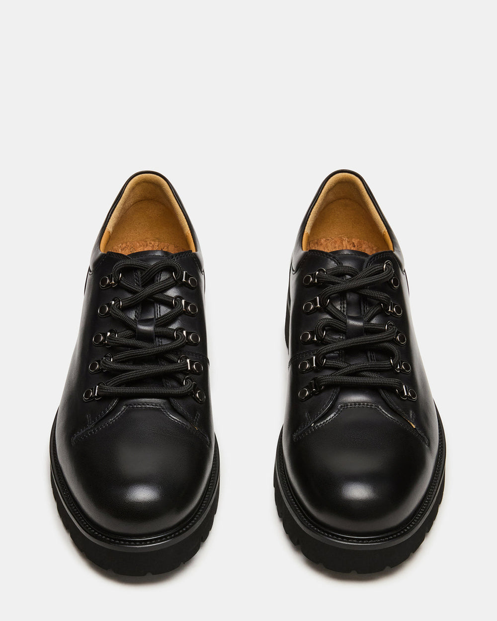 TURBO Black Leather Lace-Up Dress Shoe