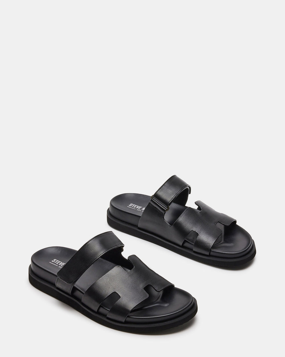 MAIVEN Black Leather Men's Fisherman Sandal