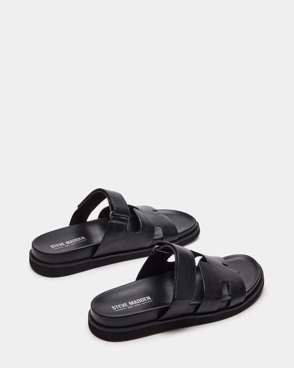 MAIVEN Black Leather Men's Fisherman Sandal