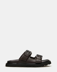LUXOR Dark Brown Slide Footbed Men's Sandal