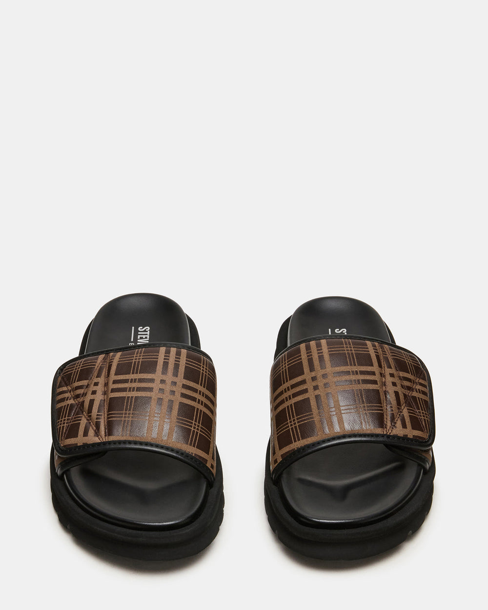 REESE Brown Slide Footbed Rounded-Toe Men's Sandal