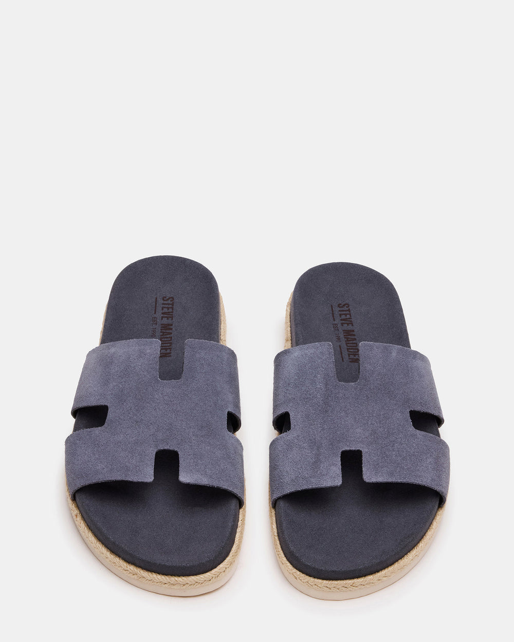 MERRICK Grey Suede Footbed Slide Men's Sandal