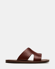 SPLASH Tan Leather Men's Flat Slip-On Sandal