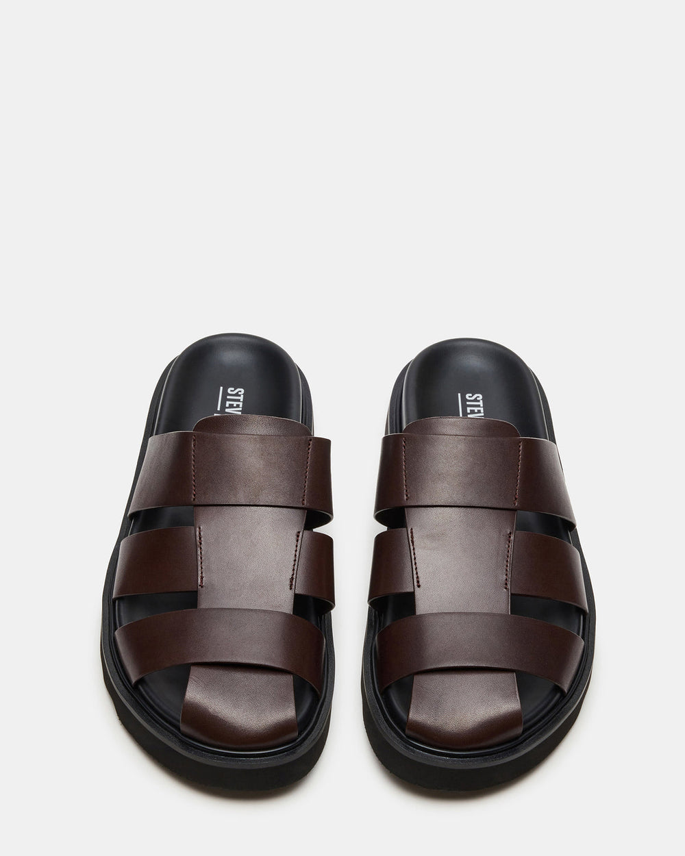 BLAZET Brown Leather Footbed Fisherman Men's Sandal