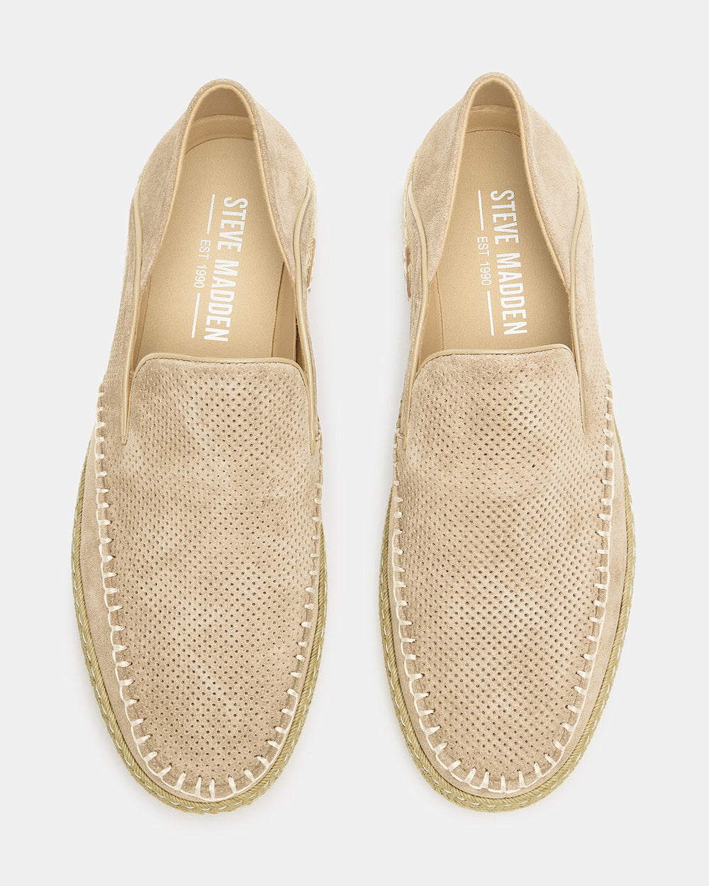 CAYDENN Off-White Slip-On Espadrille Men's Casual Loafer