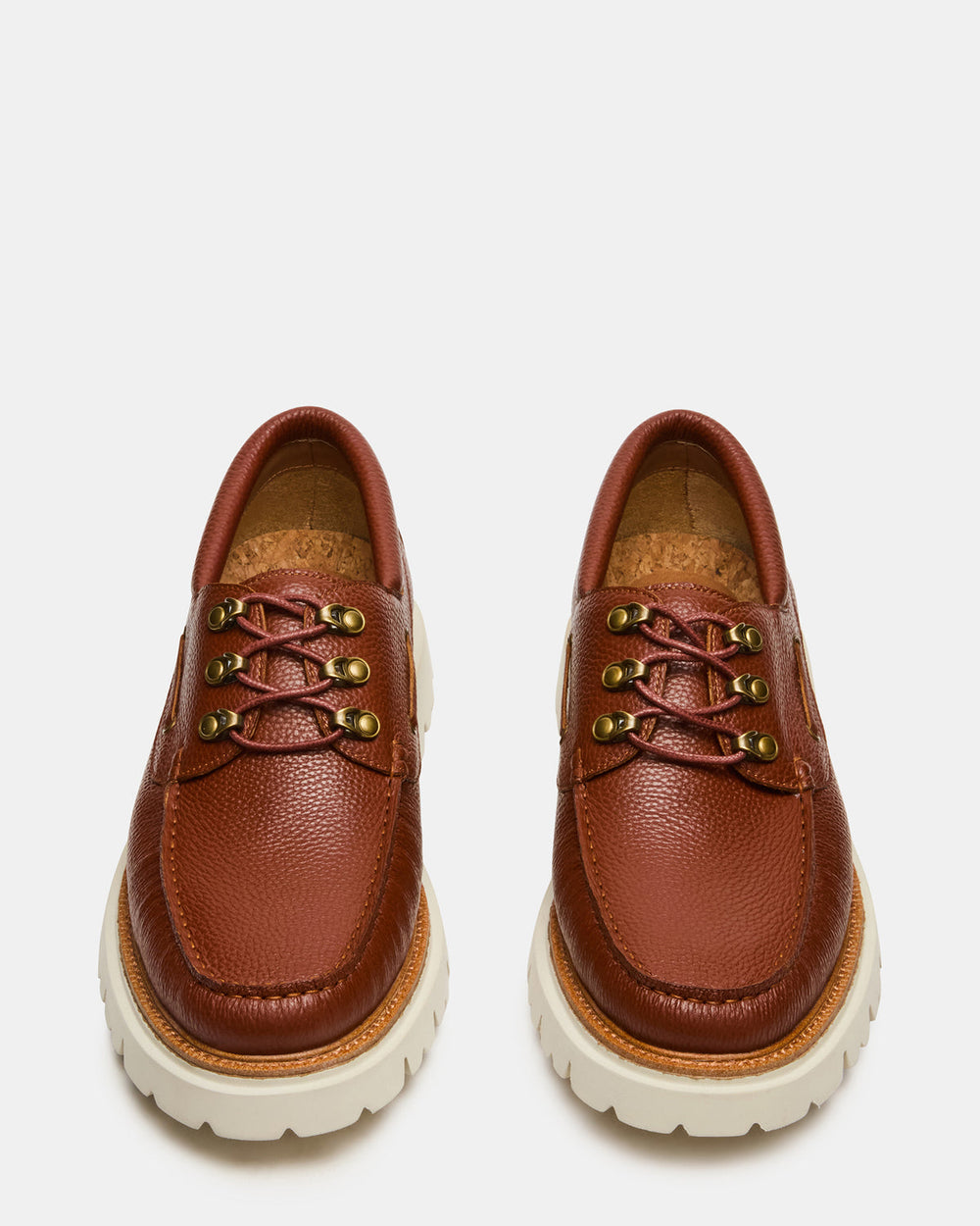 VICTOR Cognac Leather Slip-On Men's Casual Boat Shoe
