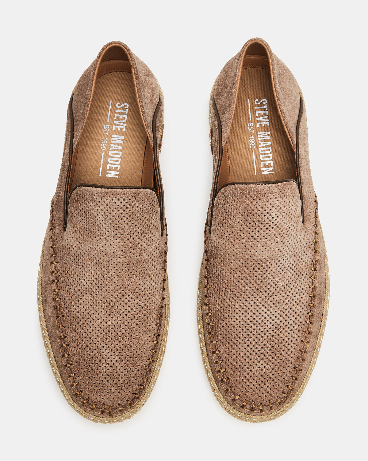 CAYDENN Tobacco Suede Slip-On Espadrille Men's Casual Loafer