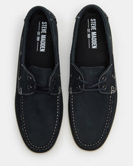 ZEPHYR Navy Slip-On Men's Boat Shoe Loafer