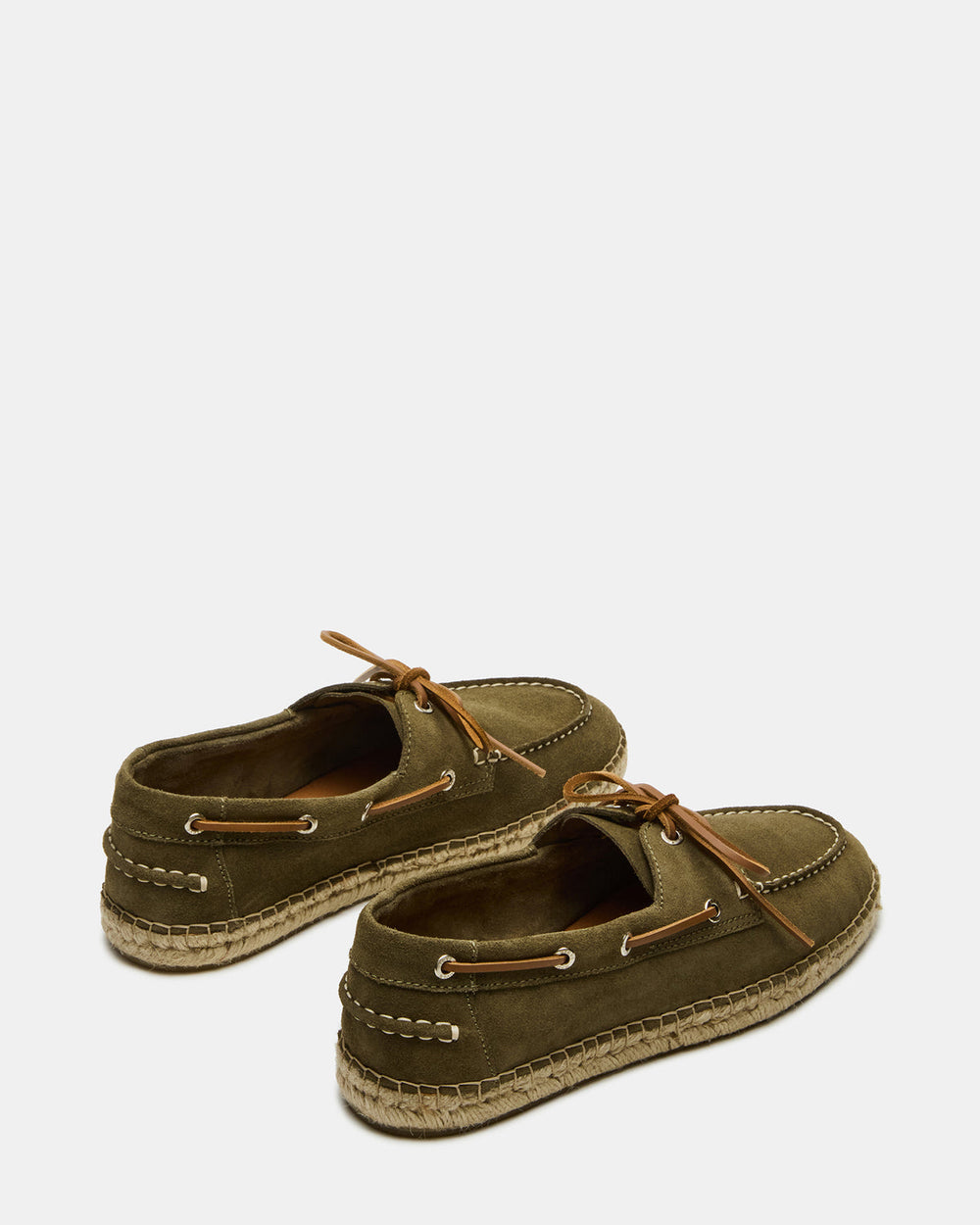 PANCHO Olive Suede Slip-On Espadrille Boat Shoe Men's Casual