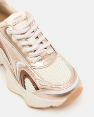 Kids' SPEDSTR Rose Gold Low-Top Lace-Up Girls' Sneaker