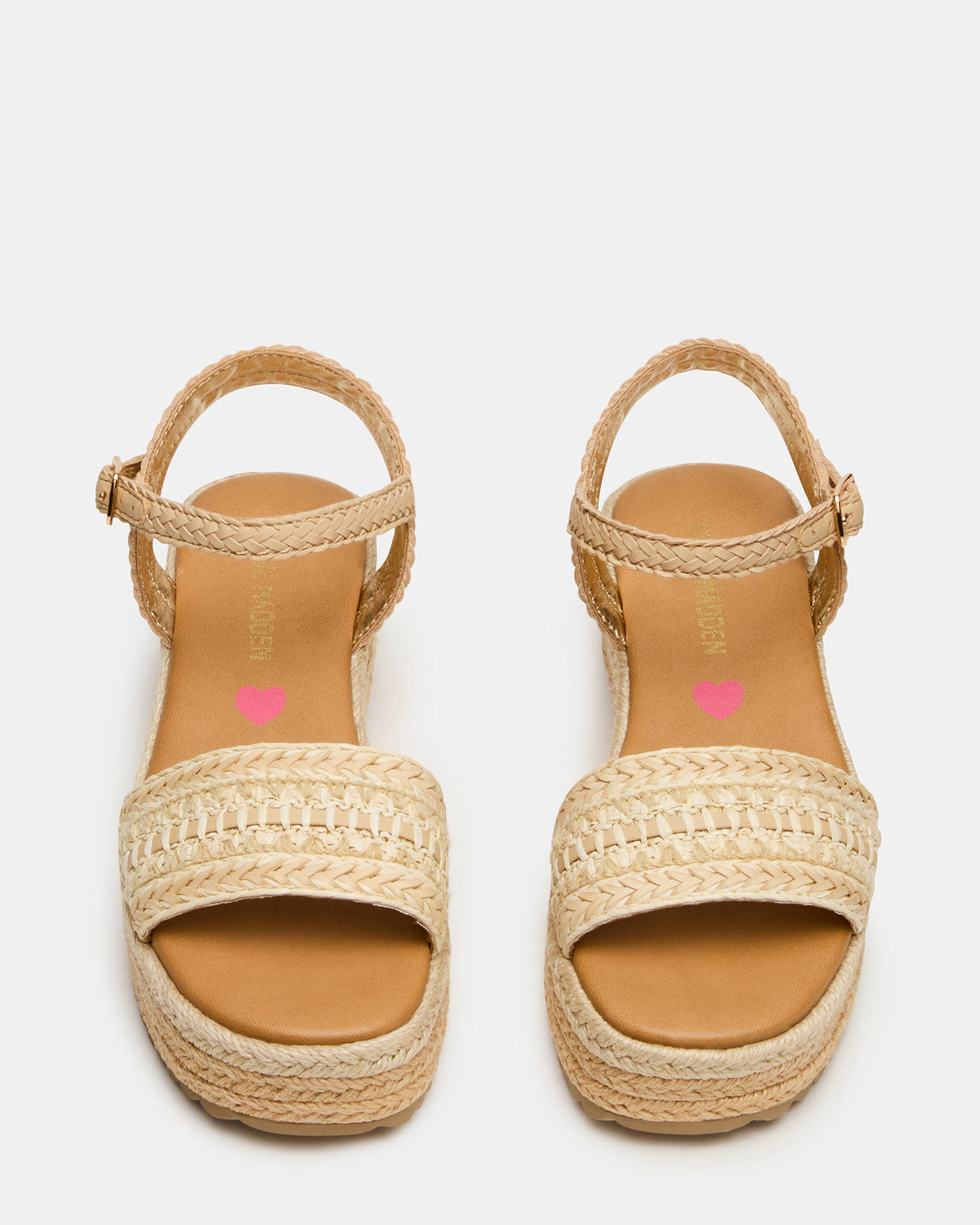 Kids' KIKO Natural Platform Raffia Wedge Girls' Sandal