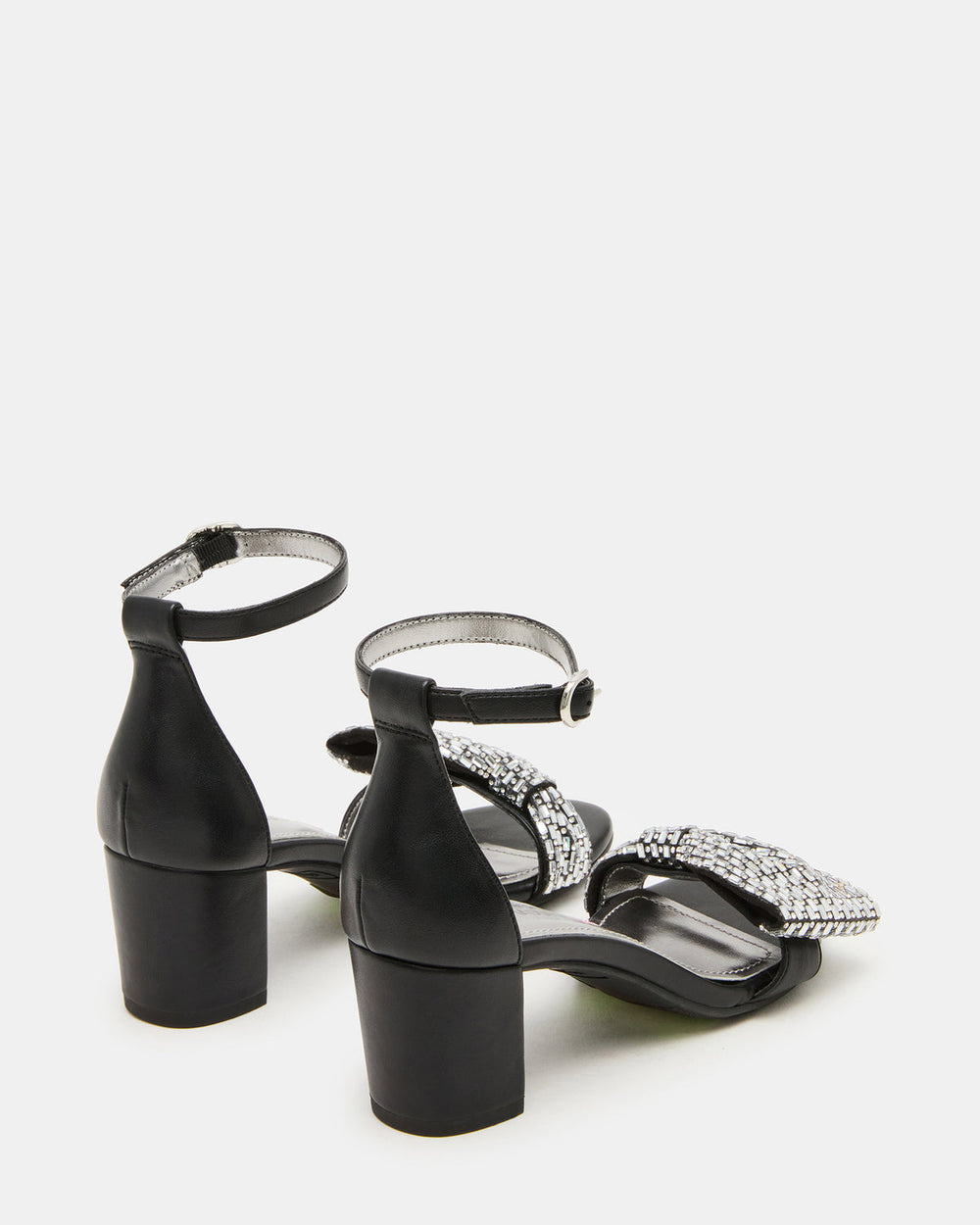 Kids' ABIGAL Black Rhinestone Embellised Block Heel Girls' Heel
