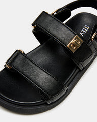 Toddlers' MONA Black Girls' Flatform Sandal