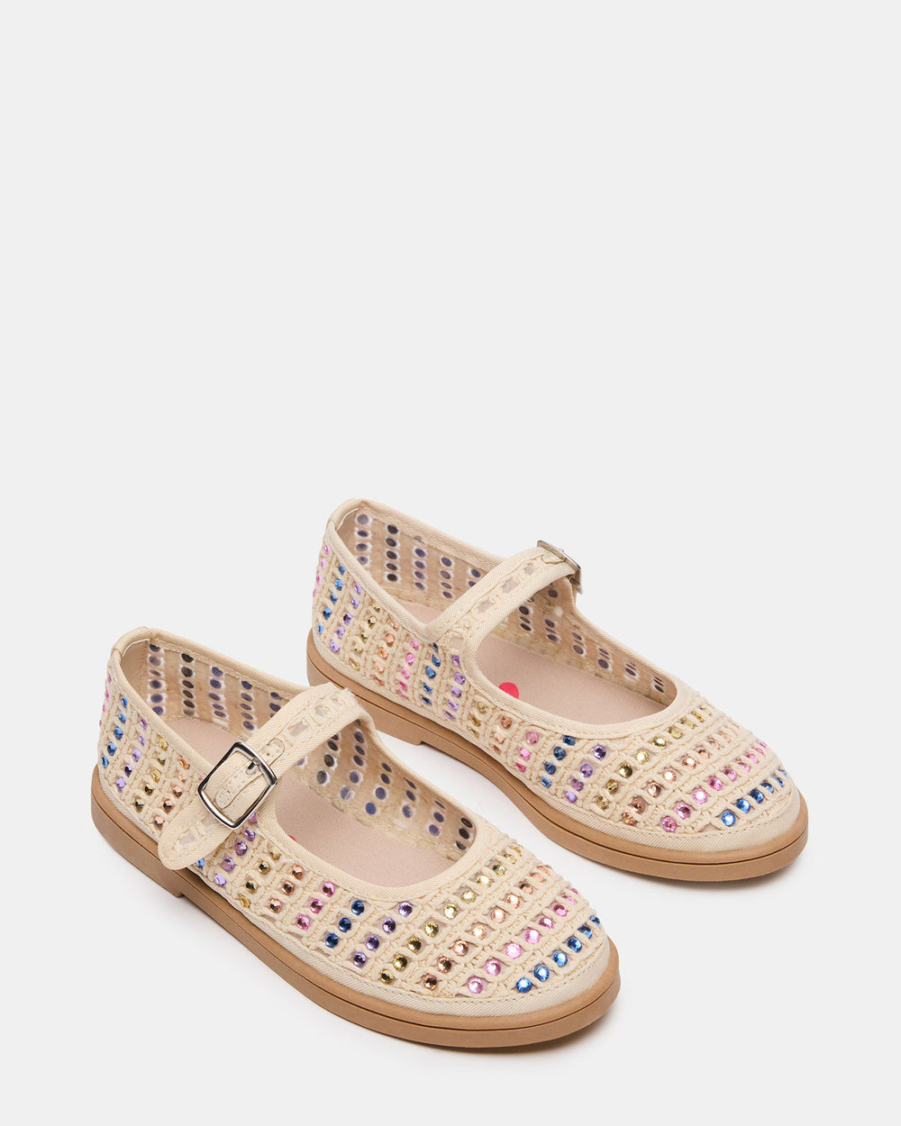 Kids' ROREE Natural Rhinestones Girls' Mary Jane Flats