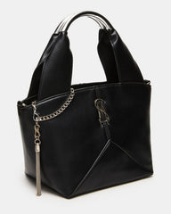 VIV Bag Black/Silver Top-Handle Hardware Embellished Handbag