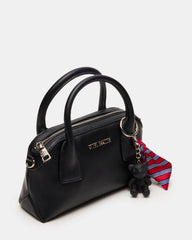 MELODIE Bag Black Dome Satchel Top-Handle Crossbody Handbag
