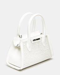 PEACH White Multi Women's Mini Top-Handle Mesh Handbag