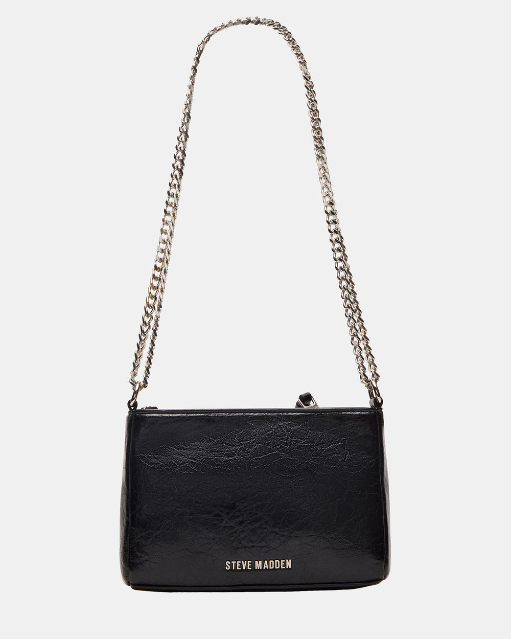 SKY Bag Black/Silver Moto Rhinestone Embellished Stud Crossbody Handbag