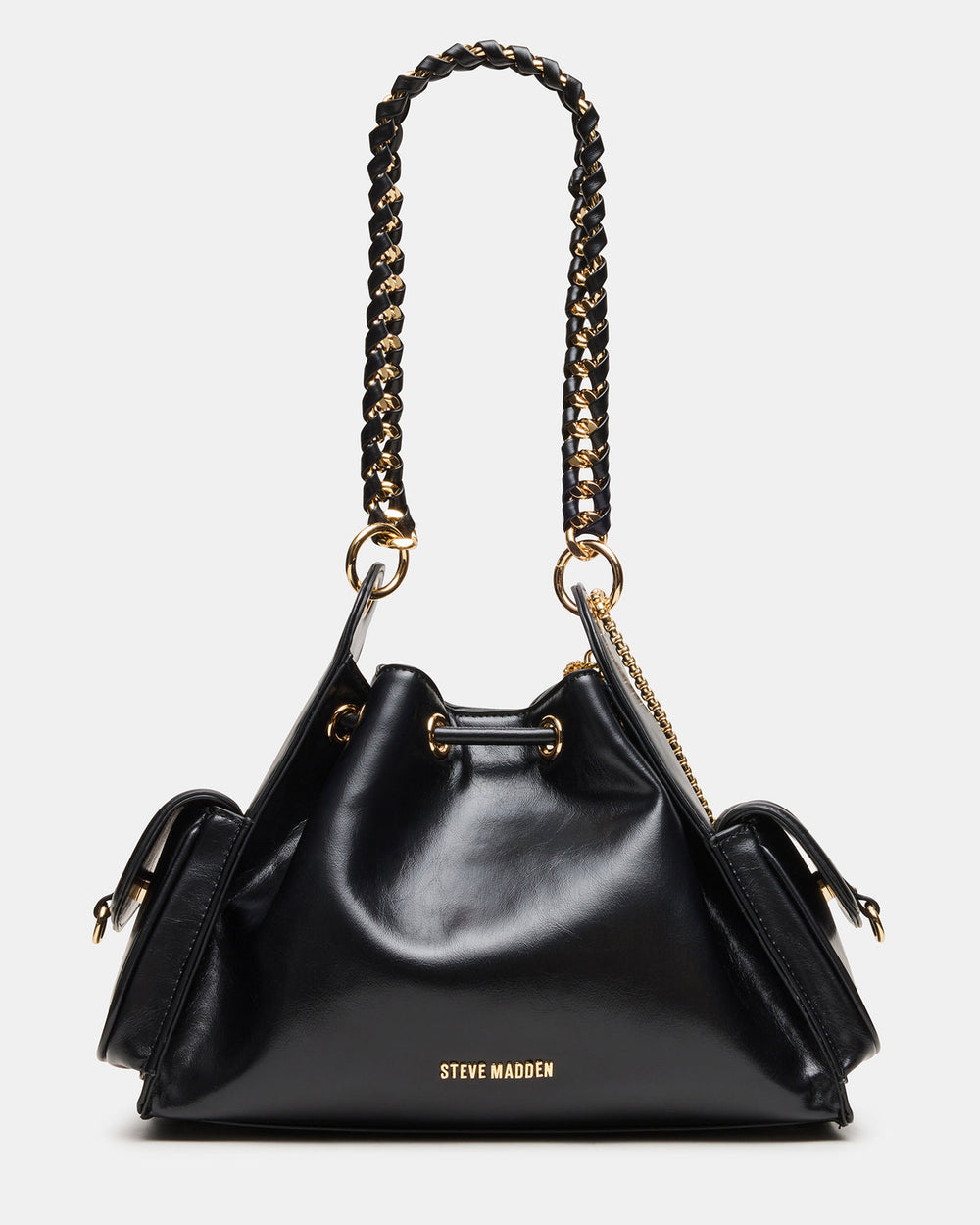 DRU Bag Black Hobo Shoulder Strap Chain Strap Handbag