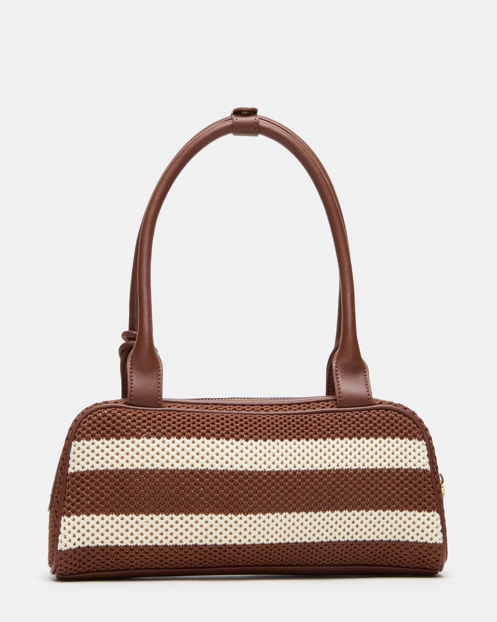 LAGUNE Bag Chocolate Multi Elongated Straw Shoulder Strap Handbag