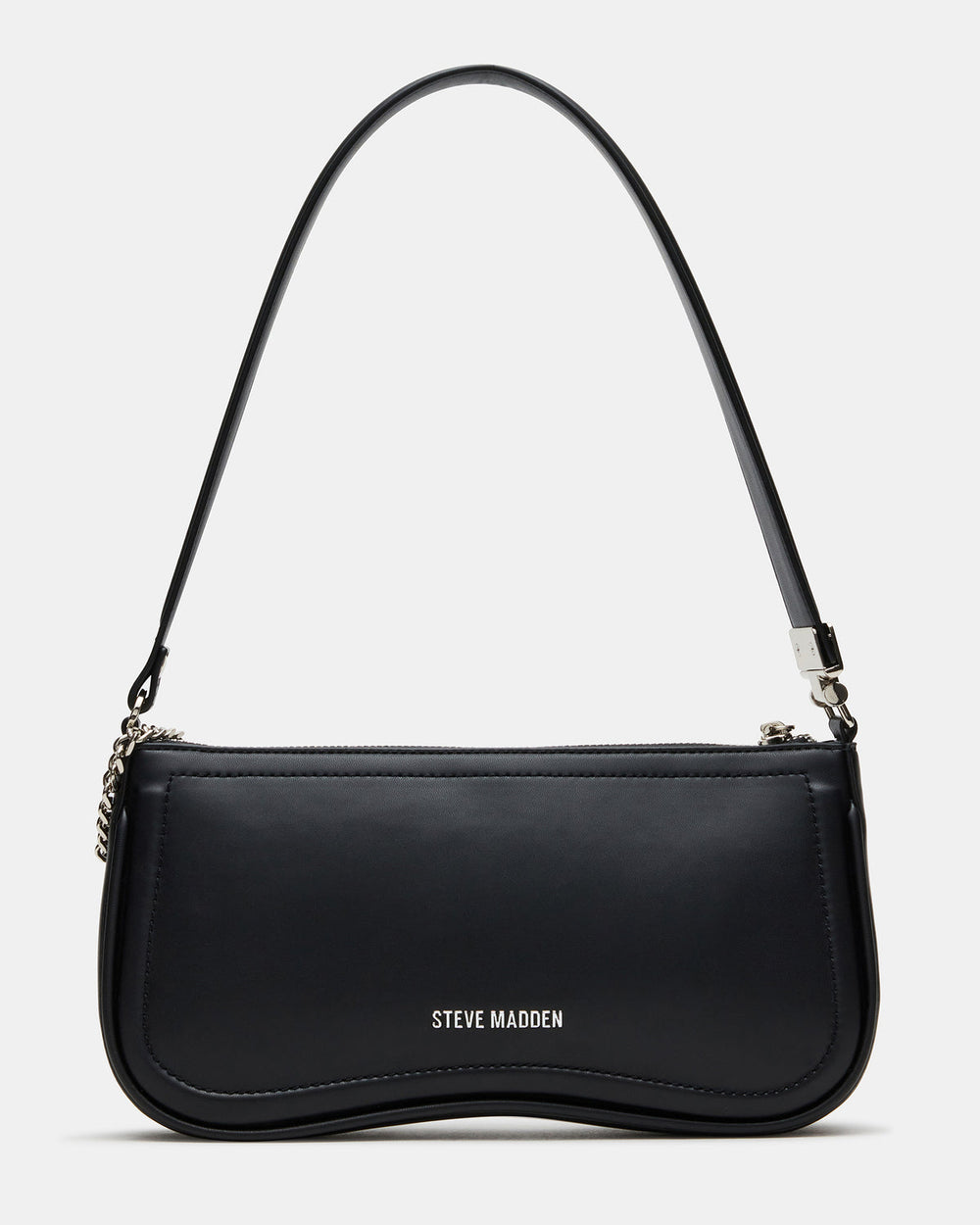ANGEL Bag Black Top-Zipper Structured Shoulder Strap Handbag