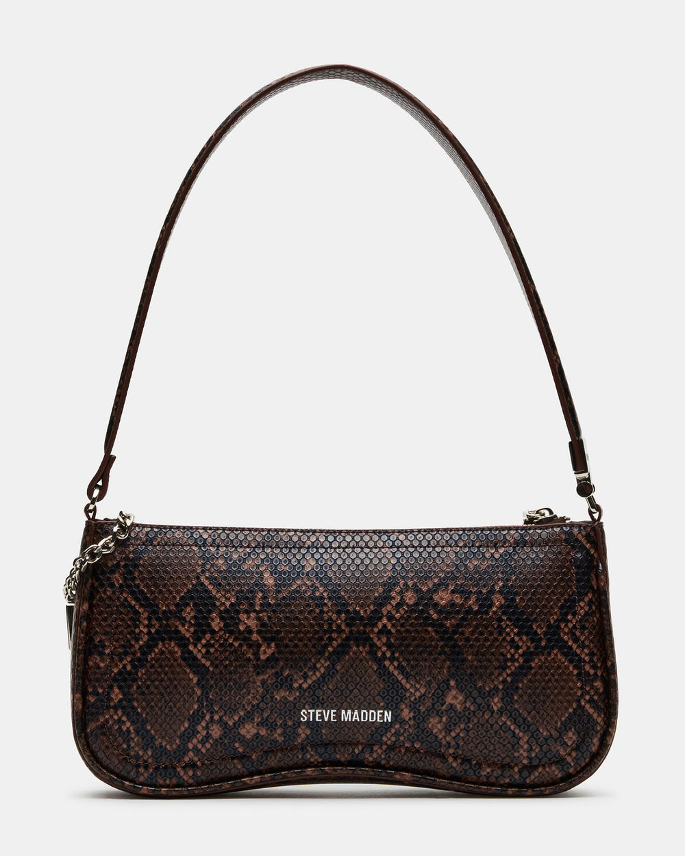 ANGEL Bag Brown Snake Top-Zipper Structured Shoulder Strap Handbag