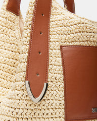 HIPPEE Cognac Multi Women's Belt Tip Buckle Shoulder Strap Bag