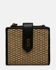 JEM STRAW Black Natural Bifold Wallet