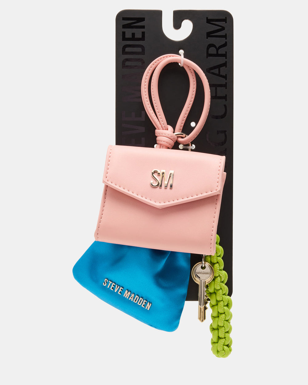 TRAVEL BAG CHARM Coral Multi Card Wallet Attachable Bag Charm