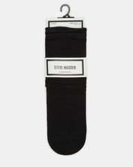 2 PACK SLOUCHY CREW SOCKS BLACK WHITE Scrunch Socks