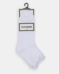LETTUCE EDGE ANKLET SOCKS White Women's Anklet Socks