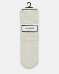 SLOUCHY RIB SOCKS OATMEAL HEATHER Scrunch Socks