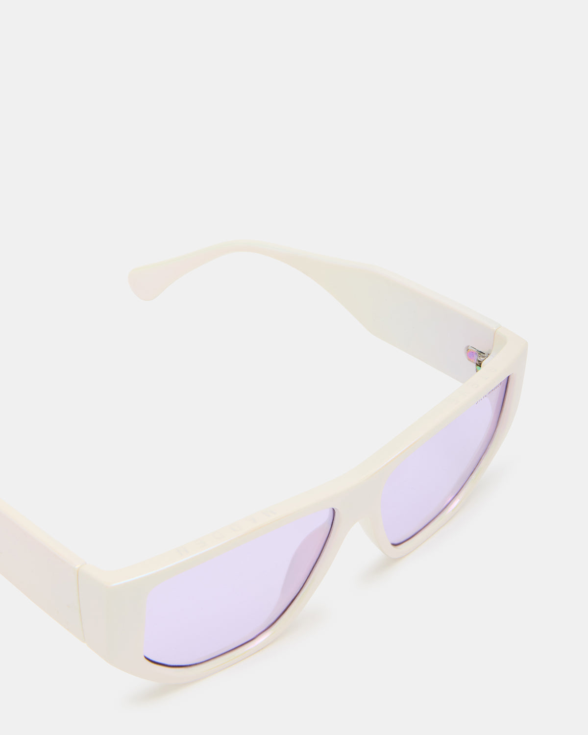 NICKO Off-White Iridescent Opaque Sunglasses