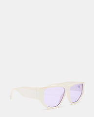 NICKO Off-White Iridescent Opaque Sunglasses