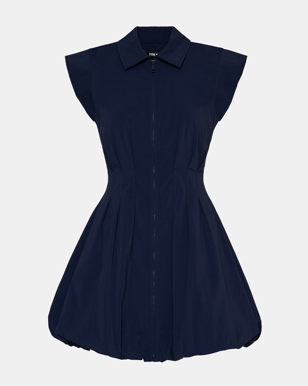 DYANNE Marine Women's Zip-Front Bubble-Hem Dress