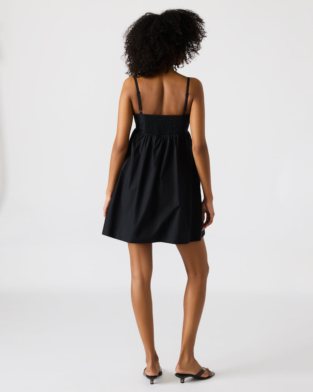 MEADOW Black Mini Cut-Out Flowy Dress