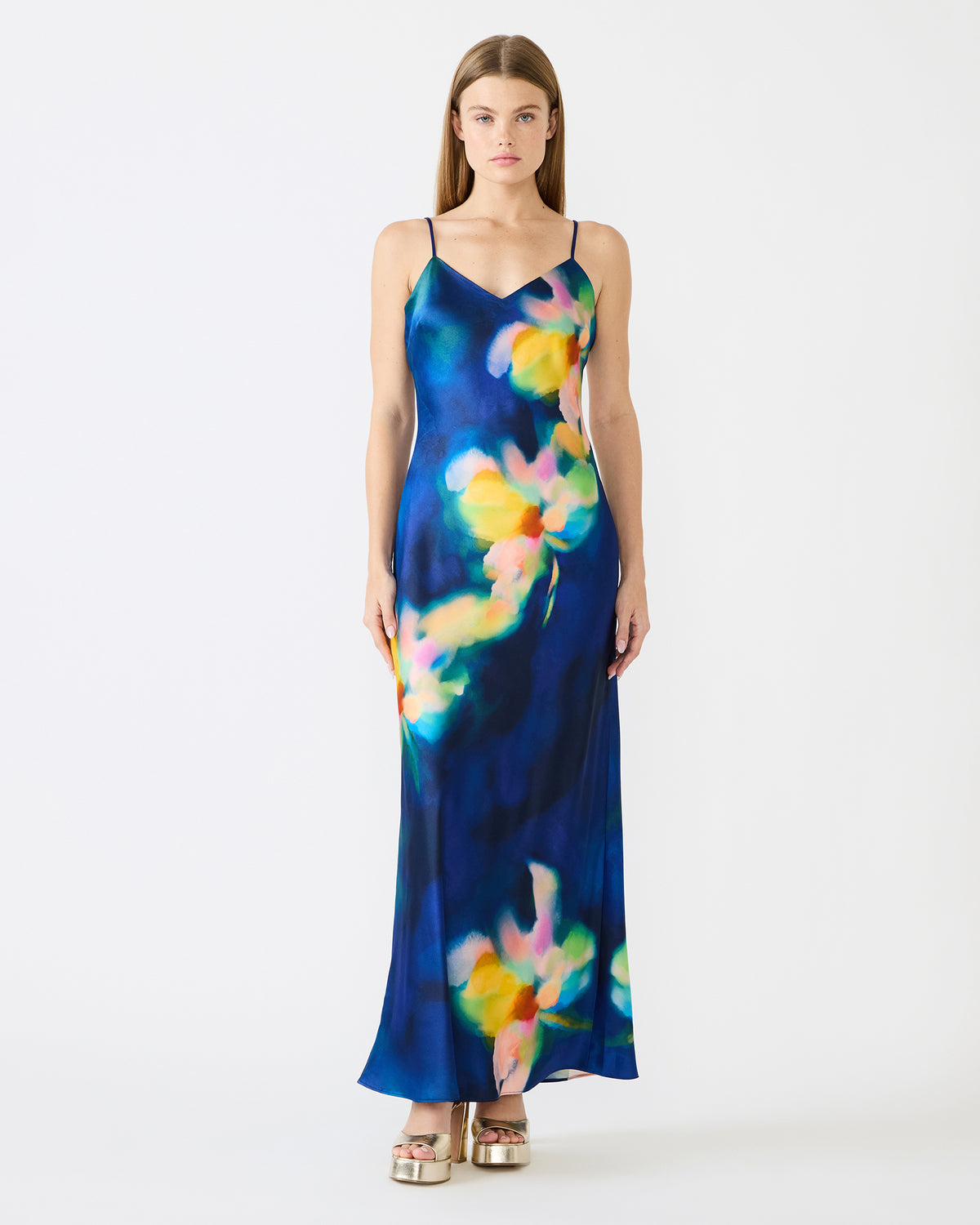 ATARA Rosewater Floral Print Maxi Women's Dress