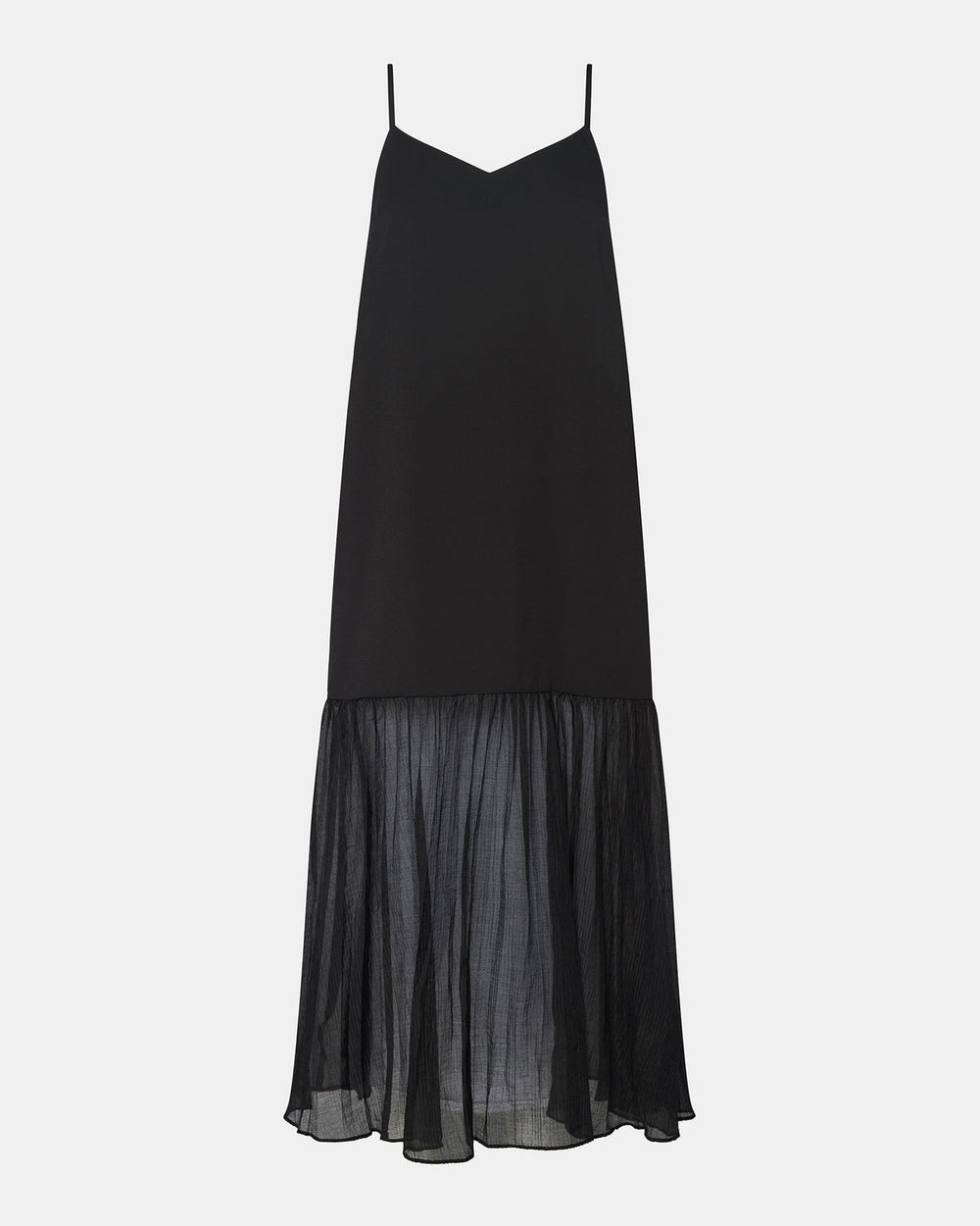 EMBER Black Flowy Sheer Maxi Women's Dress