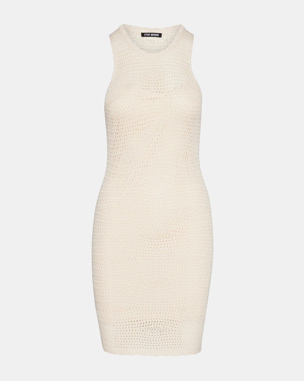 RONNIE Dress Beige | Women's Mini Crochet Sweater Dress
