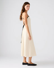 RIYAN Natural Women's Flowy Strappy Crossback Maxi Dress